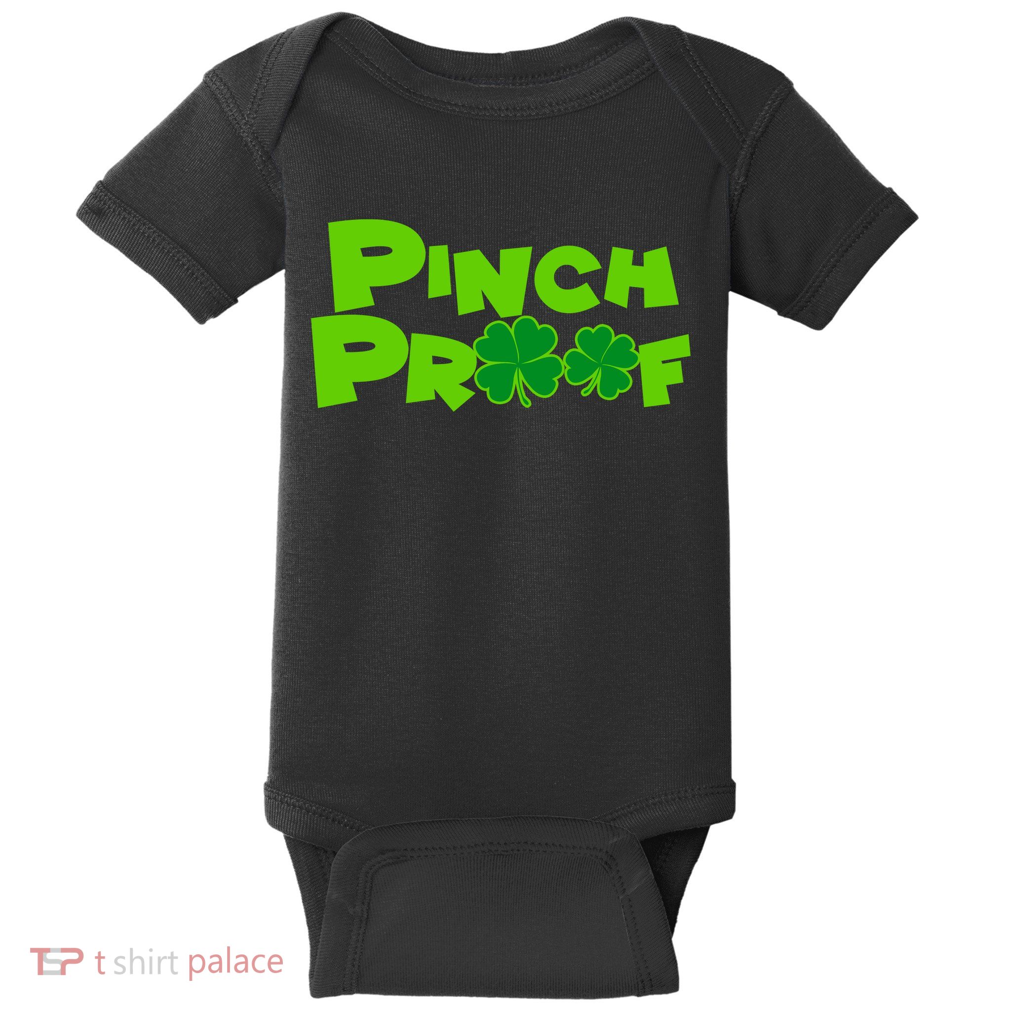 Pinch Proof Irish Shamrocks Baby Bodysuit
