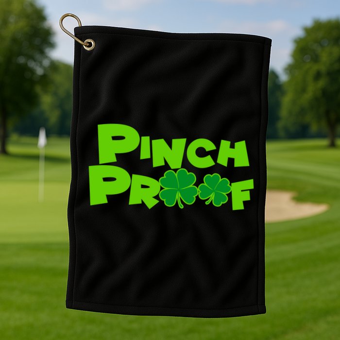 Pinch Proof Irish Shamrocks Golf Towel