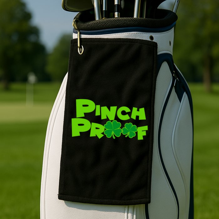 Pinch Proof Irish Shamrocks Golf Towel