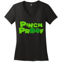 Pinch Proof Irish Shamrocks Women's V-Neck T-Shirt