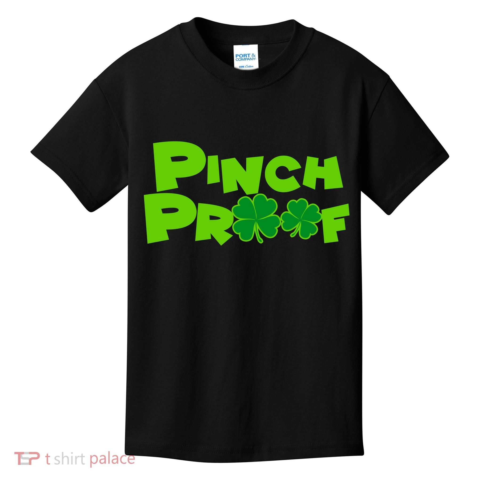 Pinch Proof Irish Shamrocks Kids T-Shirt