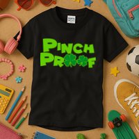 Pinch Proof Irish Shamrocks Kids T-Shirt