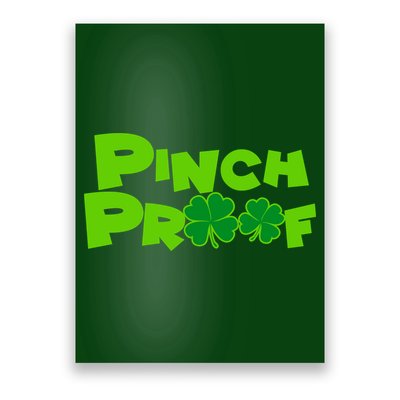 Pinch Proof Irish Shamrocks Poster