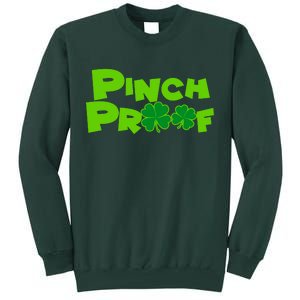 Pinch Proof Irish Shamrocks Tall Sweatshirt