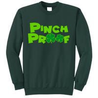 Pinch Proof Irish Shamrocks Tall Sweatshirt