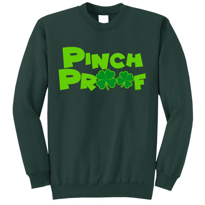 Pinch Proof Irish Shamrocks Tall Sweatshirt