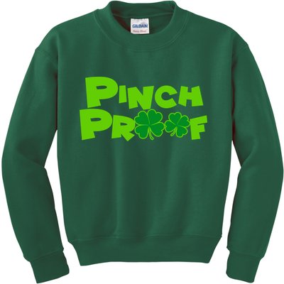 Pinch Proof Irish Shamrocks Kids Sweatshirt