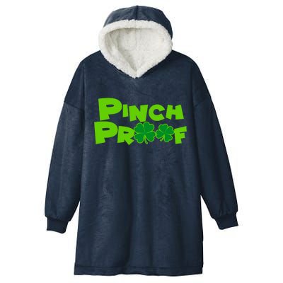 Pinch Proof Irish Shamrocks Hooded Wearable Blanket