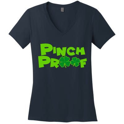 Pinch Proof Irish Shamrocks Women's V-Neck T-Shirt