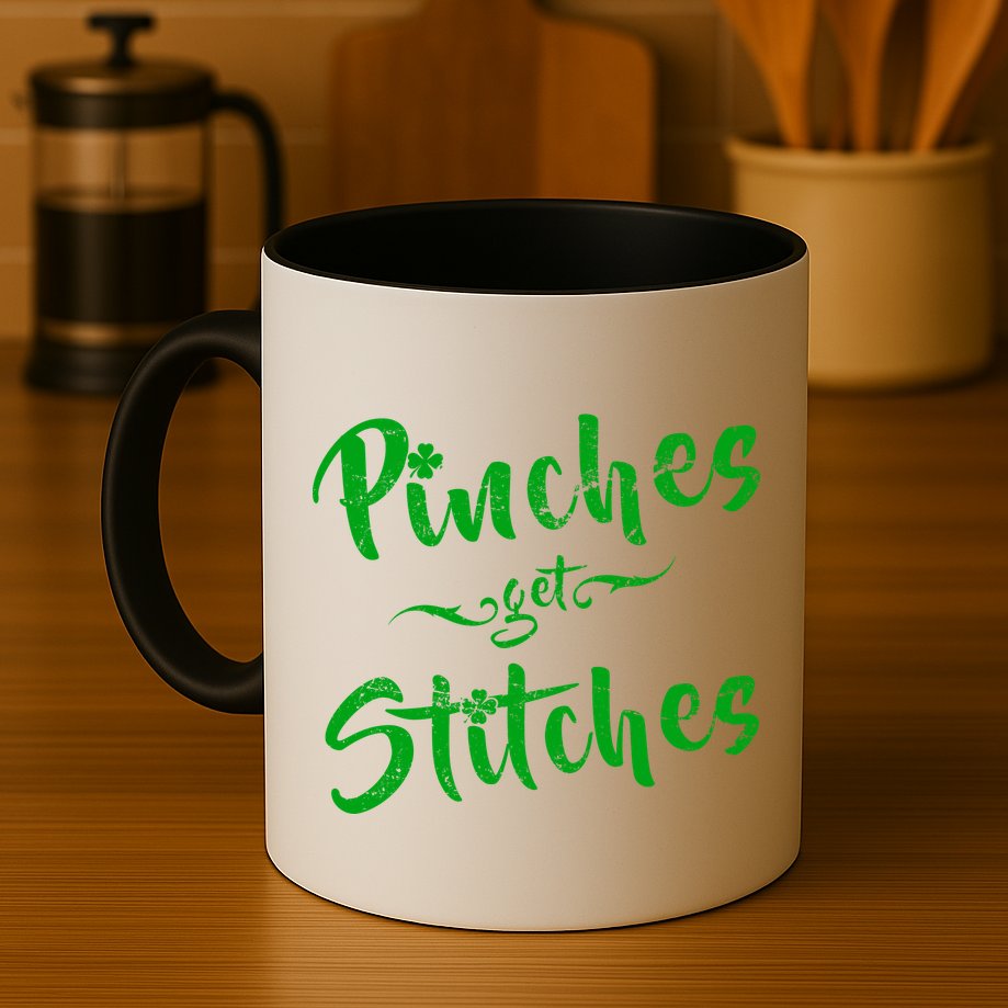 Pinches Get Stitches Funny St. Patrick's Day Mug
