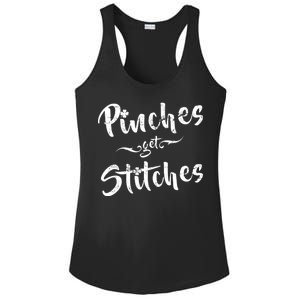 Pinches Get Stitches Funny St. Patrick's Day Ladies PosiCharge Competitor Racerback Tank