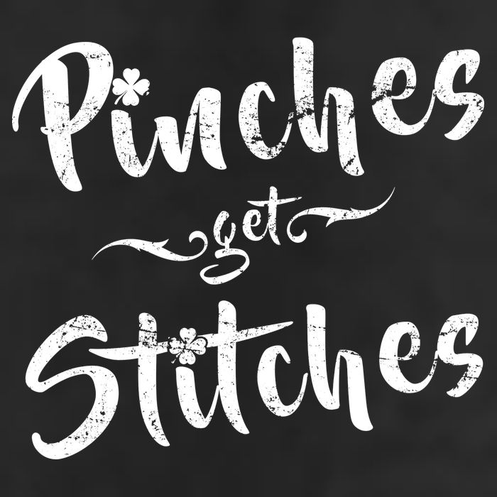 Pinches Get Stitches Funny St. Patrick's Day Golf Towel