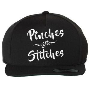 Pinches Get Stitches Funny St. Patrick's Day Wool Snapback Cap