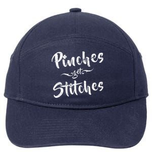 Pinches Get Stitches Funny St. Patrick's Day 7-Panel Snapback Hat