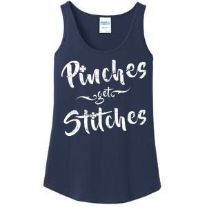 Pinches Get Stitches Funny St. Patrick's Day Ladies Essential Tank