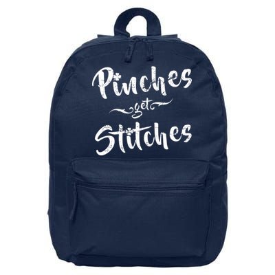 Pinches Get Stitches Funny St. Patrick's Day 16 in Basic Backpack