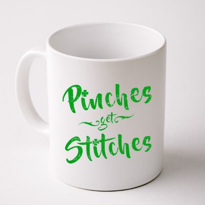 Pinches Get Stitches Funny St. Patrick's Day Coffee Mug