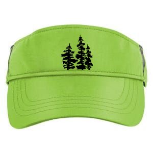 Pine Trees Illustration Adult Drive Performance Visor