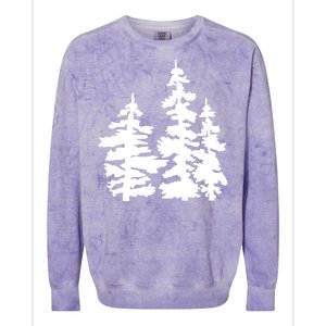 Pine Trees Illustration Colorblast Crewneck Sweatshirt