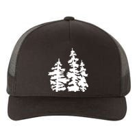 Pine Trees Illustration Yupoong Adult 5-Panel Trucker Hat