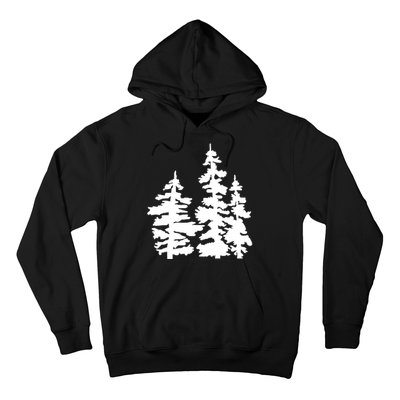 Pine Trees Illustration Hoodie