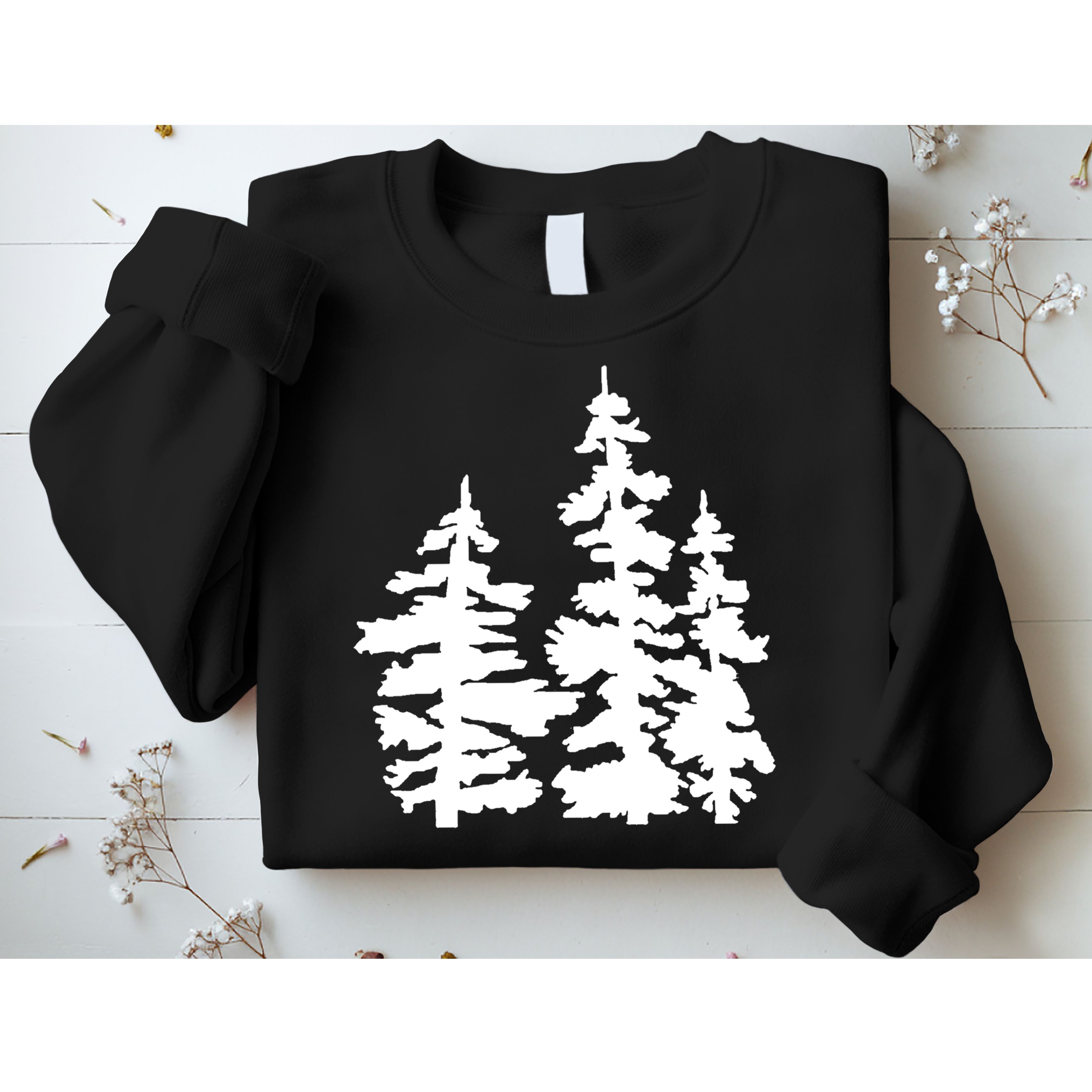 Pine Trees Illustration Sweatshirt