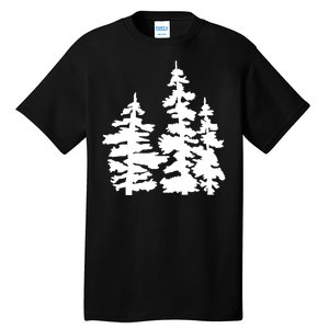 Pine Trees Illustration Tall T-Shirt