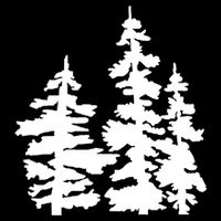 Pine Trees Illustration 7-Panel Snapback Hat