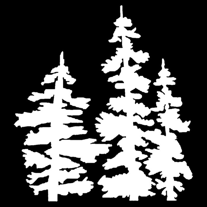 Pine Trees Illustration 7-Panel Snapback Hat