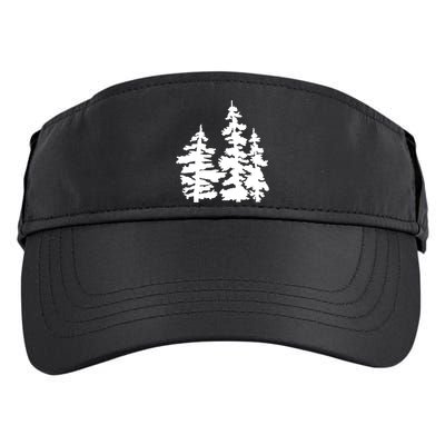 Pine Trees Illustration Adult Drive Performance Visor