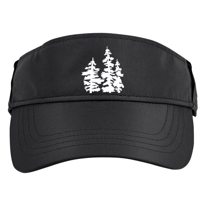 Pine Trees Illustration Adult Drive Performance Visor