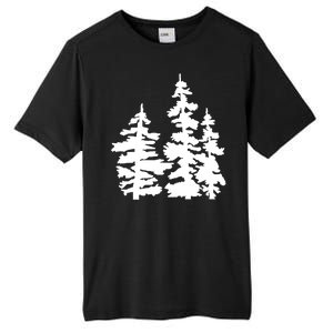 Pine Trees Illustration Tall Fusion ChromaSoft Performance T-Shirt