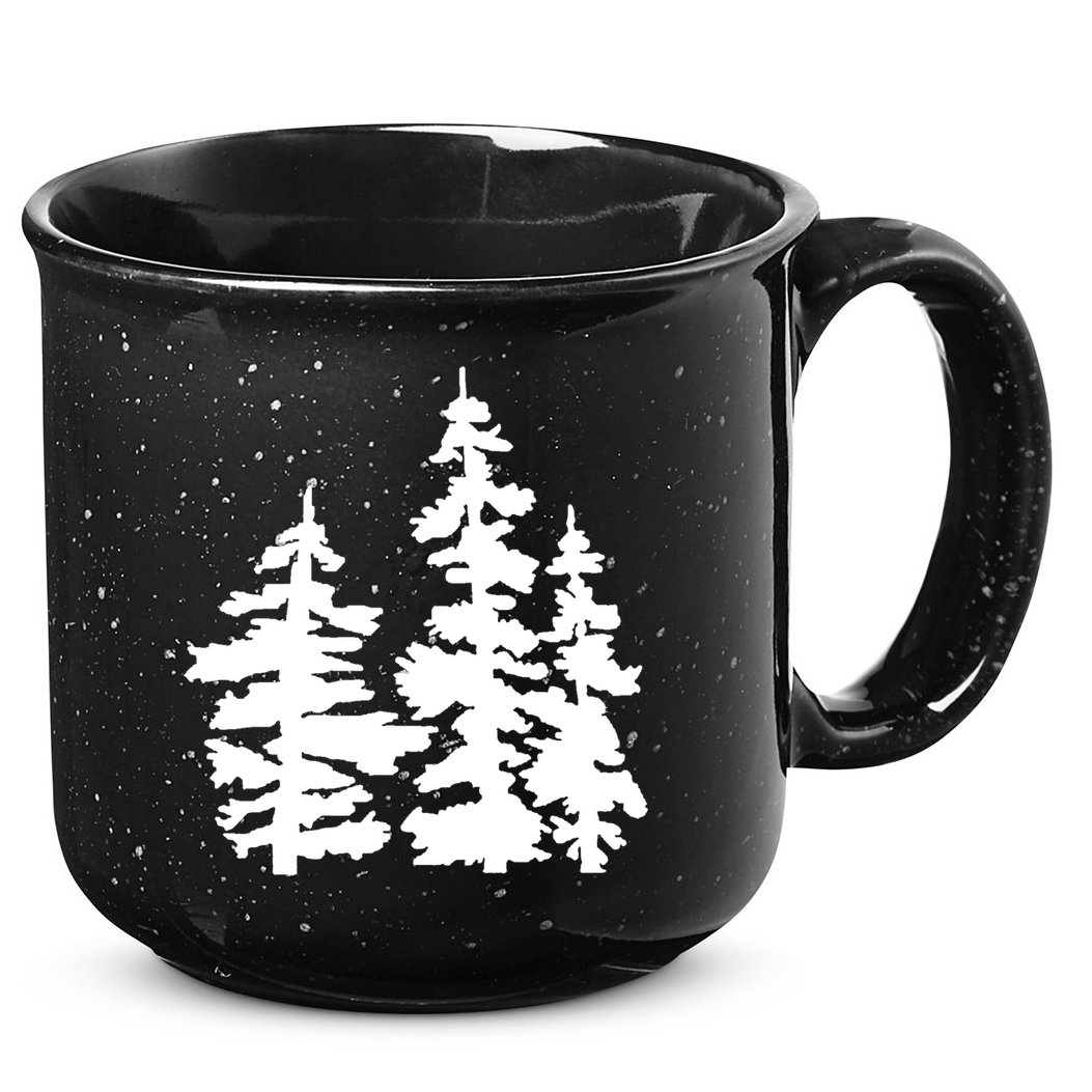 Pine Trees Illustration 15oz Campfire Ceramic Mug