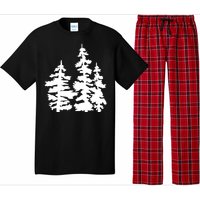 Pine Trees Illustration Pajama Set