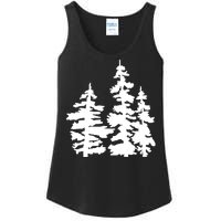 Pine Trees Illustration Ladies Essential Tank