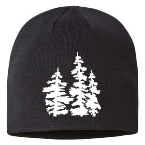 Pine Trees Illustration Sustainable Beanie