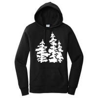 Pine Trees Illustration Women's Pullover Hoodie