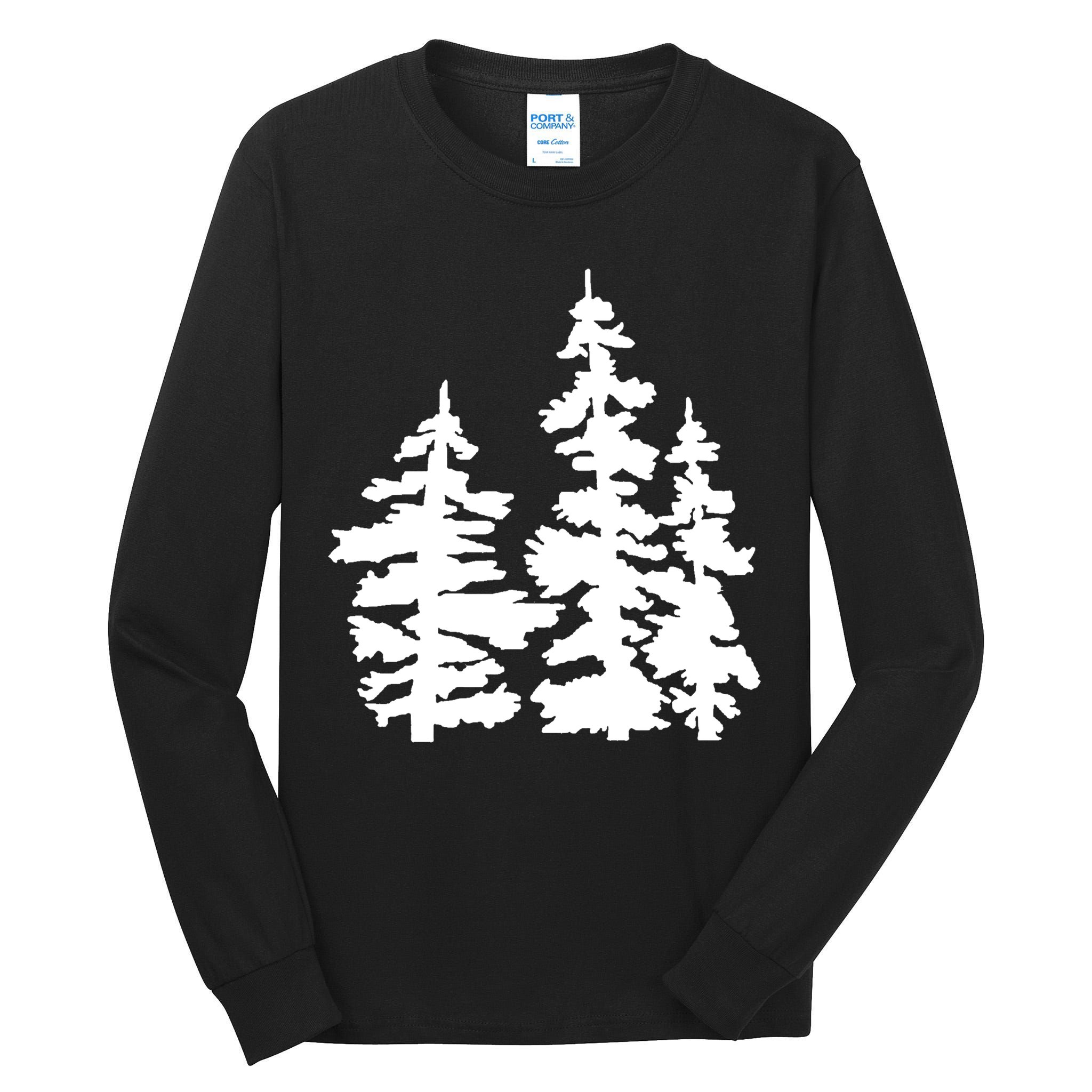 Pine Trees Illustration Tall Long Sleeve T-Shirt