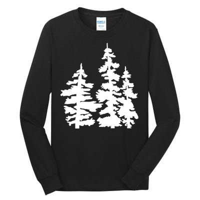 Pine Trees Illustration Tall Long Sleeve T-Shirt