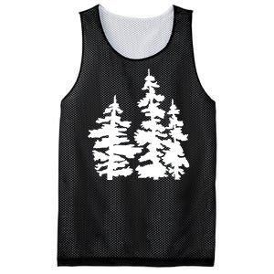 Pine Trees Illustration Mesh Reversible Basketball Jersey Tank