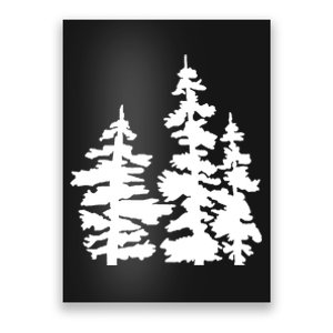 Pine Trees Illustration Poster