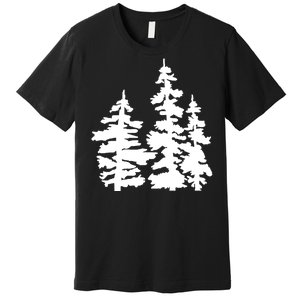 Pine Trees Illustration Premium T-Shirt