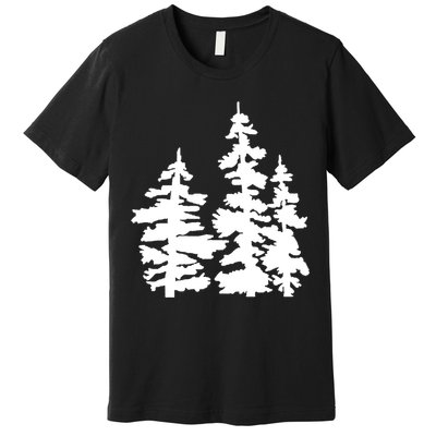 Pine Trees Illustration Premium T-Shirt