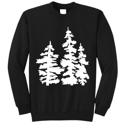 Pine Trees Illustration Tall Sweatshirt