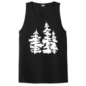 Pine Trees Illustration PosiCharge Competitor Tank