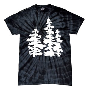 Pine Trees Illustration Tie-Dye T-Shirt