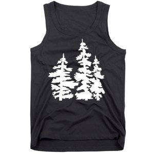 Pine Trees Illustration Tank Top