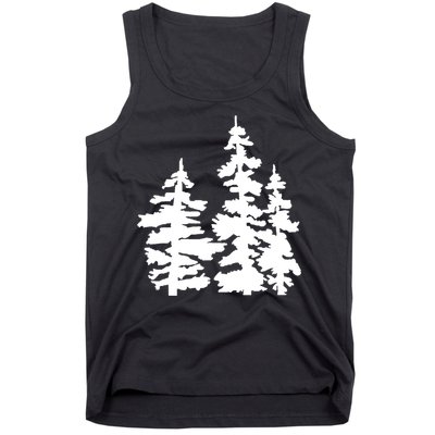 Pine Trees Illustration Tank Top