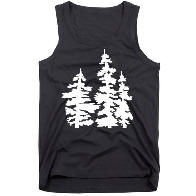 Pine Trees Illustration Tank Top