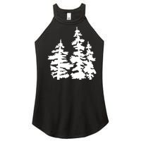 Pine Trees Illustration Women's Perfect Tri Rocker Tank